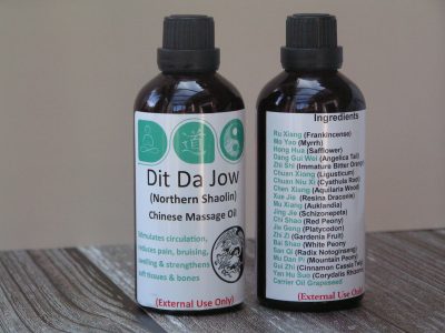 Dit Da Jow Massage Oil (Northern Shaolin) in New Glass Bottles
